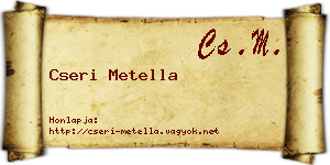 Cseri Metella névjegykártya